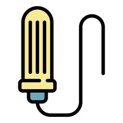 Ulstrasonix device icon. Outline ulstrasonix device vector icon color flat isolated