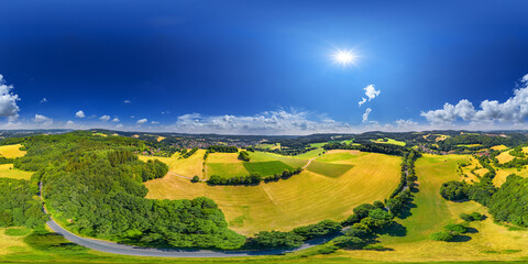 Wald-Michelbach Odenwald forest, Germany, 360° x 180° airpano