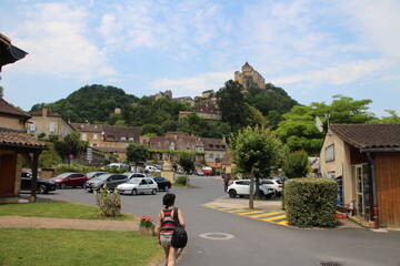 Castelnaud-la-Chapelle, Dordoña, Francia. Pueblo con castillo en Aquitania.