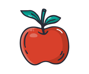 vector  red apple illustration