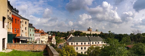 panorama view of the city of Lublin with the Lublin Castle in the background - obrazy, fototapety, plakaty
