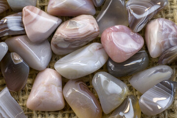 Natural Agate, various types and color, gems mineral collection as nice natural background