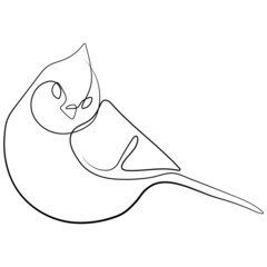 Bird Logo abstract design vector template Linear style. Continuous one line drawing of birdr silhouette isolated on white background. Bird for company logo identity or tattoo.