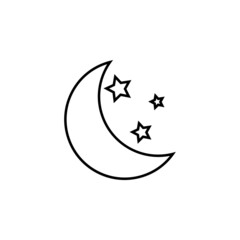 moon star icon, moon vector, star illustration