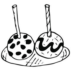 Vector illustrations. New Year's drawings.