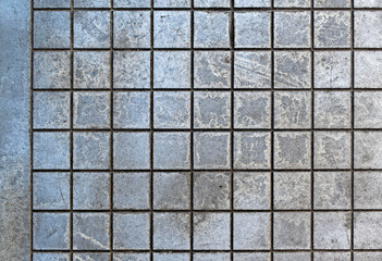 Metallic surface with squares texture background