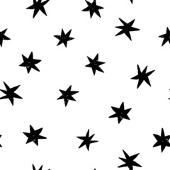 Trendy seamless patterns with stars in simple style. Vector illustration.