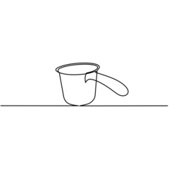 Continuous line drawing of water dipper, object one line, single line art