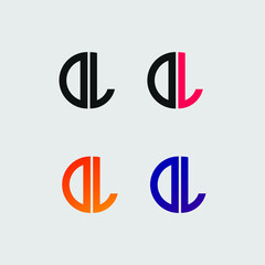 DL initial letter logo vector template | Creative modern monogram Circle logo

