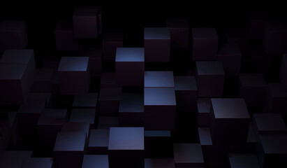 Abstract Chaotic Cubes Background