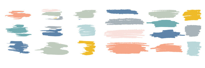 Big collection of grunge colorful paint, ink brush strokes. Brushes, lines, brush, strokes, grunge, dirty, backdrop. Grunge backgrounds set - stock vector.