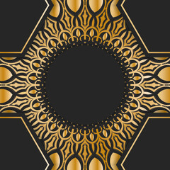 Black vintage gold pattern brochure for your brand.