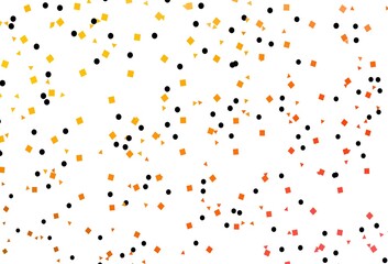 Light Yellow, Orange vector backdrop with lines, circles, rhombus.
