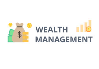 Fototapeta premium Wealth management vector. Investment and finance concept.