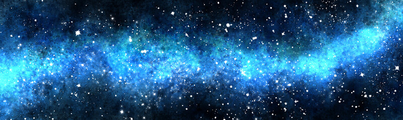  Space background with realistic nebula and lots of shining stars. Infinite universe and starry night. Colorful cosmos with stardust and the Milky Way. 