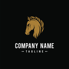 Modern, Elegant, Minimalist, Professional Brown Colored Horse Head , School, College University, Business, Finance, Insurance, Law Company Brand Identity Vector.