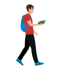 the person holding a book