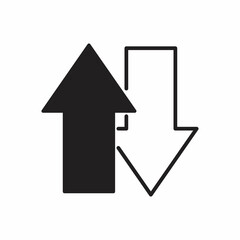 Arrows top down sign.