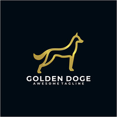 Dog logo design template