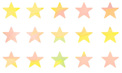 アートなアナログタッチの星素材