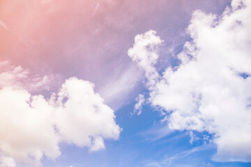 Colorful blue sky with cloud.