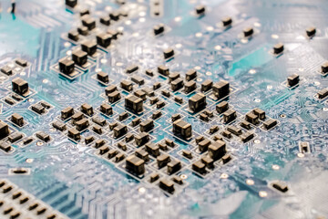 computer circuit board, macro shot
