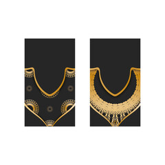 Black business card with luxurious gold ornaments for your personality.