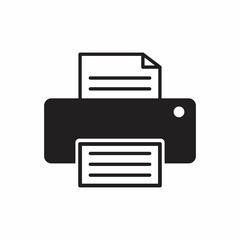 Printer icon flat illustration design isolated on white background