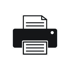 Printer icon flat illustration design isolated on white background