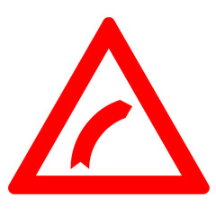 red triangle sign right arrow transportation 