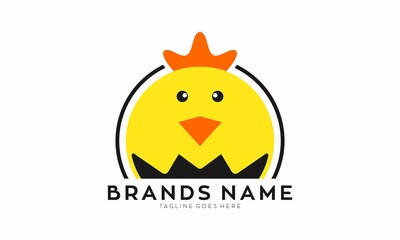 Yellow chicks vector logo