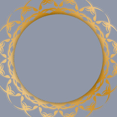 Brochure in gray with Indian gold pattern for your congratulations.