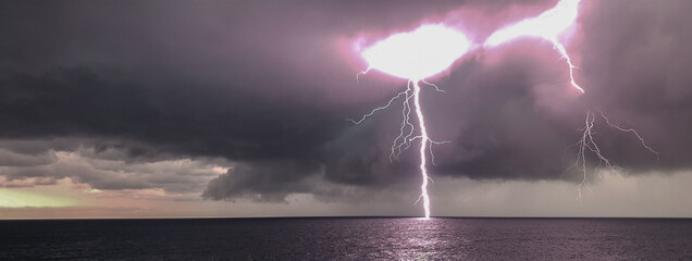 Storm in Catania at the end of the summer.