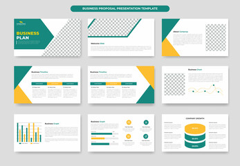 Business plan or project proposal  presentation template design and annual report, company profile, brochure, corporate branding or  keynote template