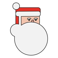 Santa Claus - Holiday Xmas sticker design. Vector illustration