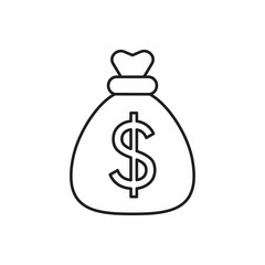 Money bag icon, banking, moneybag, sack ,investment sign