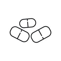 Pills flat icon. Single high quality outline symbol for web design or mobile app