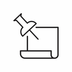 Pin premium line icon. Simple high quality pictogram. Modern outline style icons.