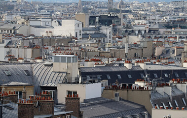 Fototapeta premium View panoramic of the rooftops of Paris 