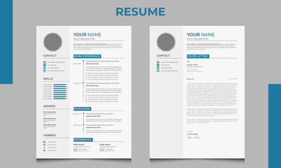 Print ready clean resume design | Vector resume template design | Creative resume design