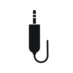 Audio plug icon design illustration