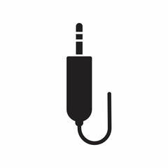 Audio plug icon design illustration