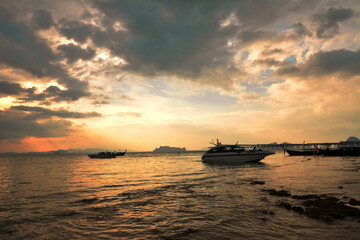 sunset on the beach