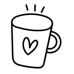 heart cup doodle