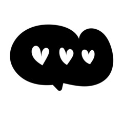 heart speech bubble