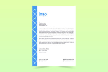 Islamic Letterhead Template Design. Professional corporate business letterhead vector template. Simple and clean print ready design.