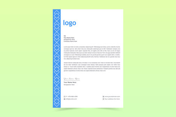 Islamic Letterhead Template Design. Professional corporate business letterhead vector template. Simple and clean print ready design.