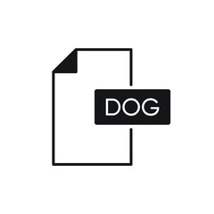 Fototapeta premium Pictograph of format file doc extension for template logo, icon