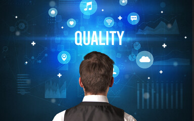 Rear view of a businessman