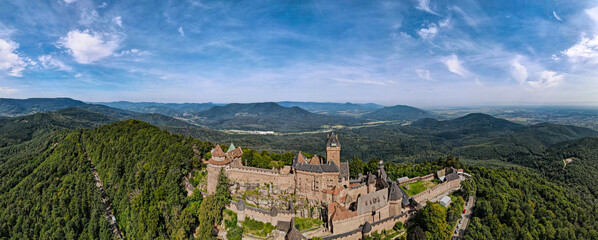 Pink Haut koenigsbourg Famous Castle in France, Alsace